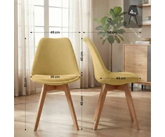 Mville 4 "Linares Cord" kėdžių rinkinys