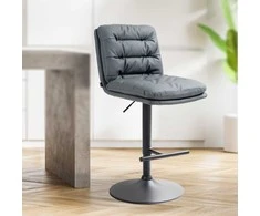 Mville Baro kėdė "Damar", dirbtinė oda, juoda