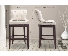 CLP Trading GmbH Baras kėdė Lakewood Audinys, Antik