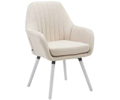 Mville Kėdė Florian Fabric kreminė, balta