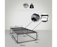 Clp Trading Metalinė lova Scala 200x100x46 cm