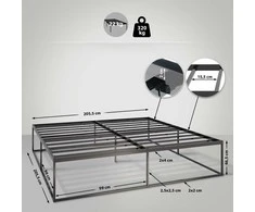 Clp Trading Metalinė lova Scala 200x200x46 cm