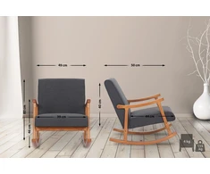 Mville Supamasis krėslas Morelia audinys graikinis riešutas