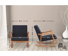 Mville Supamasis krėslas Morelia audinys graikinis riešutas
