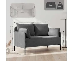 Mville Ziden Dvivietė sofa, audinys