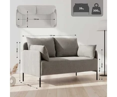 Mville Ziden Dvivietė sofa, audinys
