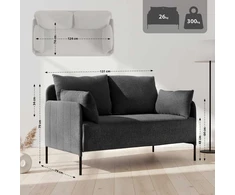 Mville Ziden Dvivietė sofa, audinys