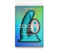 Ns novelties COLOURS CURVE VIBRACINIS 5 COLIŲ DILDO TURKIO SPALVOS