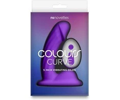 Ns novelties VIBRANTIS 5 colių DILDO, išlenktas, violetinis