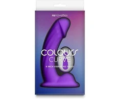 Ns novelties Violetinis 6 colių lenktas vibracinis dildas