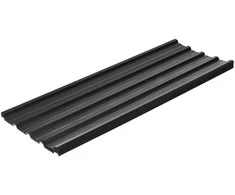 "Outsunny" 12 vienetų Trapecinis lakštas 129x45cm 7m² Cinkuotas stogo lakštas 0,25 mm Oro sąlygoms atsparus profiliuotas lakštas Cinkuotos plieninės stogo plokštės Stogo plokštės Gofruoto plieno lakštų plokštės stoginei stoginei Tamsiai pilka