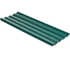 "Outsunny" 12 vienetų Trapecinis lakštas 129x45cm 7m² Cinkuotas stogo lakštas 0,25 mm Oro sąlygoms atsparus profiliuotas lakštas Cinkuotos plieninės stogo plokštės Stogo plokštės Gofruotos lakštinės plieninės plokštės stoginei stoginei Stoginė Žalia