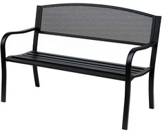 2-vietis sodo suoliukas - juodas W127 x D60 x H87cm