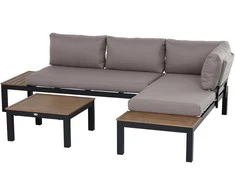 Lauko baldų komplektas Outsunny 3 dalių sodo baldų komplektas su staliuku, sofa su pagalvėlėmis 164 x 74 x 69 cm