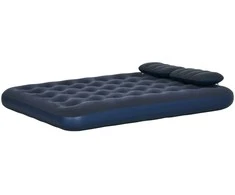 "Outsunny Airbed" dvivietis oro čiužinys su rankiniu siurbliu ir pagalve, mėlynas, 203x152x22cm