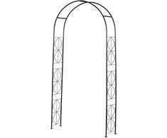 Outsunny Augalų arka, metalinė gėlių atrama 114 x 30 x 230 cm