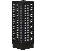 Outsunny Automatinis LED sodo šviestuvas, juodas, 15,5x15,5x46cm