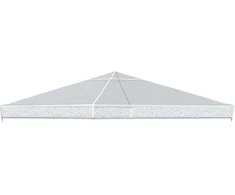 "Outsunny" dangtelis pavėsinei 3x3 m, vandeniui atsparus stabilus žiemos apsauginis dangtelis, pavėsinės stogo dangtelis sodo pavėsinei, pakaitinis stogo apsaugos nuo lietaus tentas sodo palapinei, skaidrus