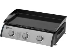 "Outsunny" dujinė kepsninė 10000BTU/2,5 KW dujinė kepsninė su 3 nerūdijančio plieno degikliais slėgio reduktoriumi, dujų žarna, BBQ sodo kepsninė balkonui, kempingo kepsninė 63 x 48 x 21 cm
