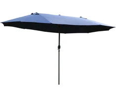 Outsunny Dvigubas sodo skėtis - mėlynas ovalus 460 x 270 x 240 cm