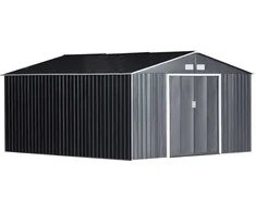 Outsunny Įrankių stoginė, metalinis sandėliukas 340 x 386 x 200 cm