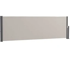 "Outsunny" išskleidžiama šoninė markizė, 300x100 cm sodo markizė, apsauginė apsauga nuo UV spindulių, apsauga nuo vėjo, poliesteris, šviesiai pilka