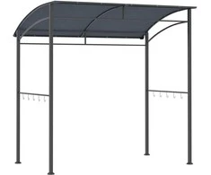 Outsunny Kepsninės stogelis, apsauga nuo lietaus, atspari UV spinduliams, vandeniui - 215 x 150 x 174/220 cm