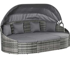 Outsunny Lauko baldų komplektas 4 dalių - pilka 230 x 145 x 80 cm