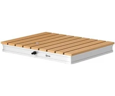 Outsunny lauko dušas su reguliuojamu pedalu, aliuminio sodo dušas iki 4 m fontano aukščio, 70 x 55 cm, saunos dušas medžio išvaizdos, neslystantis, atsparus oro sąlygoms, lauko kempingo dušas baseinui, saunai
