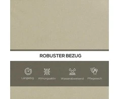 Outsunny Lauko sūpynių pagalvėlė 170 cm - smėlio spalvos