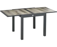 Outsunny Lauko valgomojo stalas su ištraukiamu stalviršiu - pilka 160 x 80 x 75 cm