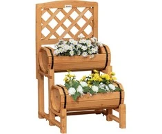 Outsunny Lauko vazonai, augalų lysvės 45 x 45 x 80 cm