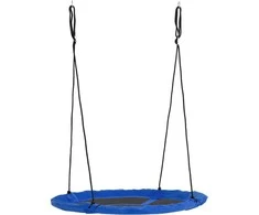 "Outsunny" lizdo sūpynės Ø110cm 150kg reguliuojamos Mėlyna 3-12 metų