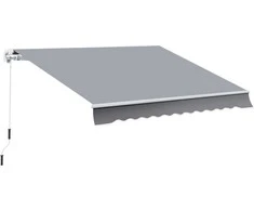 Markizė su rankine rankena 395 x 245 cm - pilka