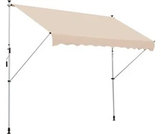 Outsunny Markizė su rankiniu alkūniniu mechanizmu - smėlio spalvos, 300 x 150 cm