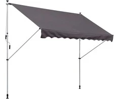 Outsunny Markizė su rankiniu alkūniniu mechanizmu - pilka 300 x 150cm