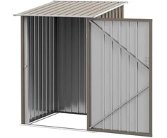 Outsunny Mažas metalinis sandėliukas 0,92 m², 100 x 103 x 160 cm - ruda