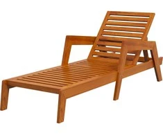 Outsunny Medinis saulės gultas 120 kg, 66 x 190 x 73,5 cm