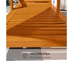 Outsunny Medinis saulės gultas 120 kg, 66 x 190 x 73,5 cm