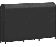 Malkų stelažas su vandeniui atspariu uždangalu, juodas, 199 × 30 × 121 cm
