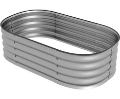 Outsunny Metalinė pakelta lysvė, dėžutė sodinukams - sidabrinė 105 x 62 x 30 cm