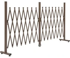 Outsunny Metalinė sodo tvorelė, aliuminis žirklinis barjeras, ištraukiamas 52-405cm