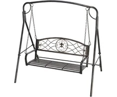 Outsunny Metalinės sodo sūpynės 2 žmonėms - bronza 167 x 123 x 175 cm