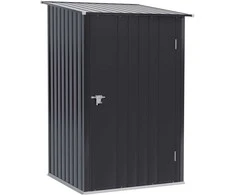 Outsunny Metalinis sodo įrankių namelis 1 x 1 m, 0,92 m² - tamsiai pilkas