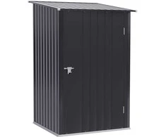 Outsunny Metalinis sodo įrankių namelis 1 x 1 m, 0,92 m² - tamsiai pilkas