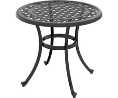 Outsunny Metalinis sodo staliukas su aliuminio rėmu 60 x 60 x 53 cm