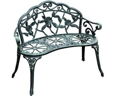 Outsunny Metalinis sodo suoliukas 2-vietis 100 x 54 x 78 cm