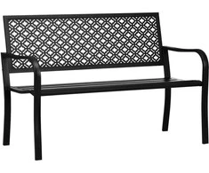 Outsunny Metalinis sodo suoliukas su gėlių raštu 240 kg