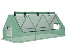 Outsunny Mini šiltnamis su langu, UV spinduliams atsparus rėmas 240 x 90 x 90 cm