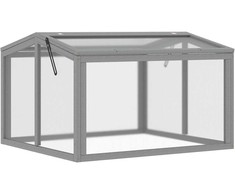 Outsunny Mini šiltnamis su medžio ir polikarbonato danga 90 x 80 x 58 cm